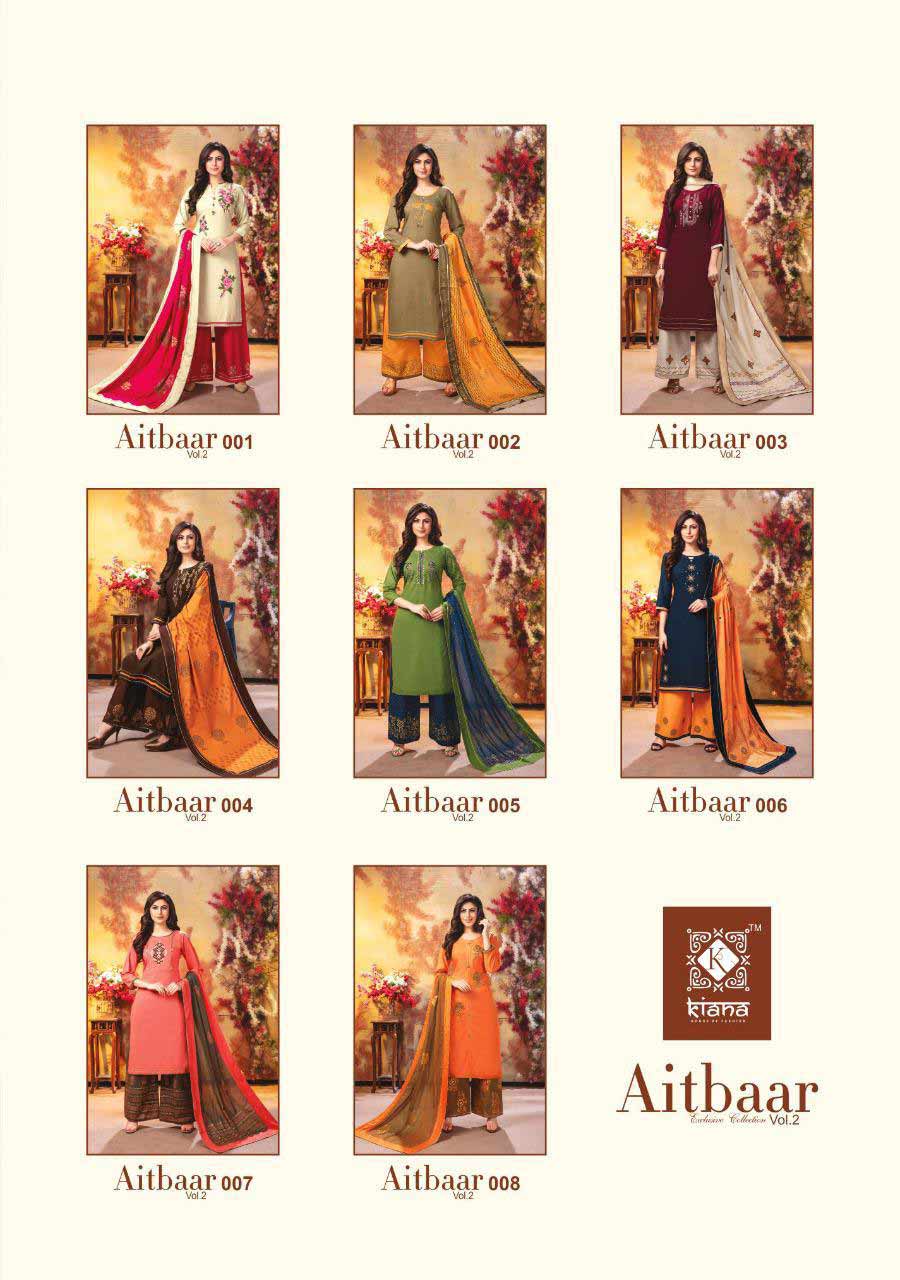 Kiana Aitbaar Vol-2 Gold Foil Print Kurti Sets Kiana Aitbaar Vol-2 Gold Foil Print Kurti Sets